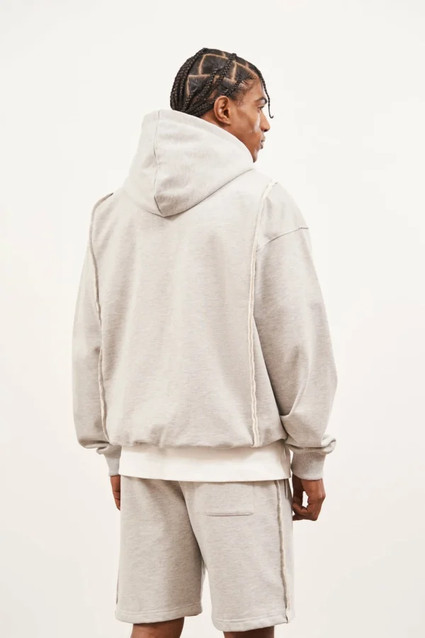 The Couture Club Twinsets-Raw Seam Zip Through Hoodie