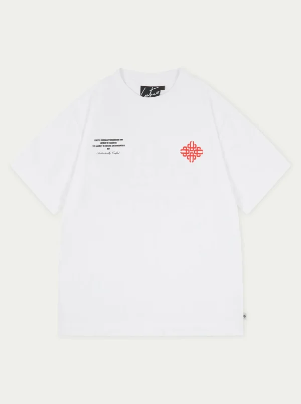 The Couture Club T-Shirts-Repeat Emblem Script Relaxed T-Shirt