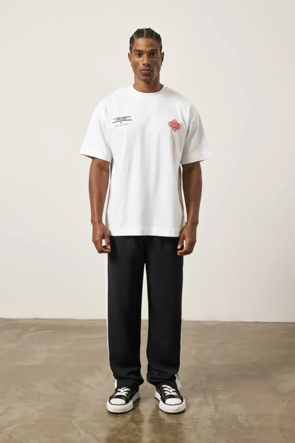 The Couture Club T-Shirts-Repeat Emblem Script Relaxed T-Shirt