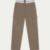 The Couture Club Bottoms-Reverse Waistband Smart Cargo Trouser