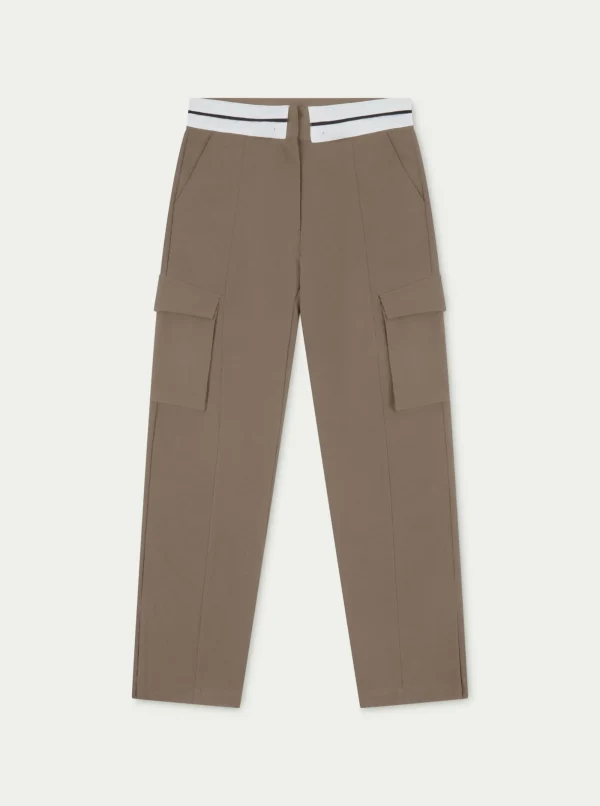 The Couture Club Bottoms-Reverse Waistband Smart Cargo Trouser