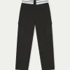 The Couture Club Bottoms-Reverse Waistband Smart Cargo Trouser