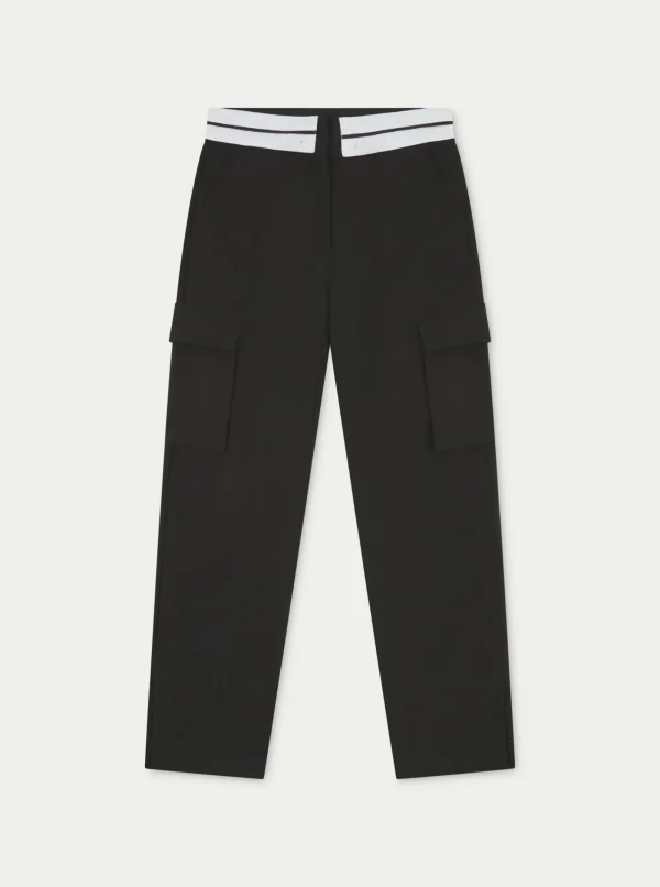 The Couture Club Bottoms-Reverse Waistband Smart Cargo Trouser