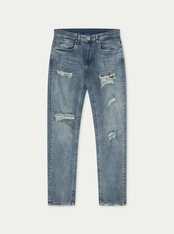 The Couture Club Bottoms-Rip And Repair Stacked Jeans