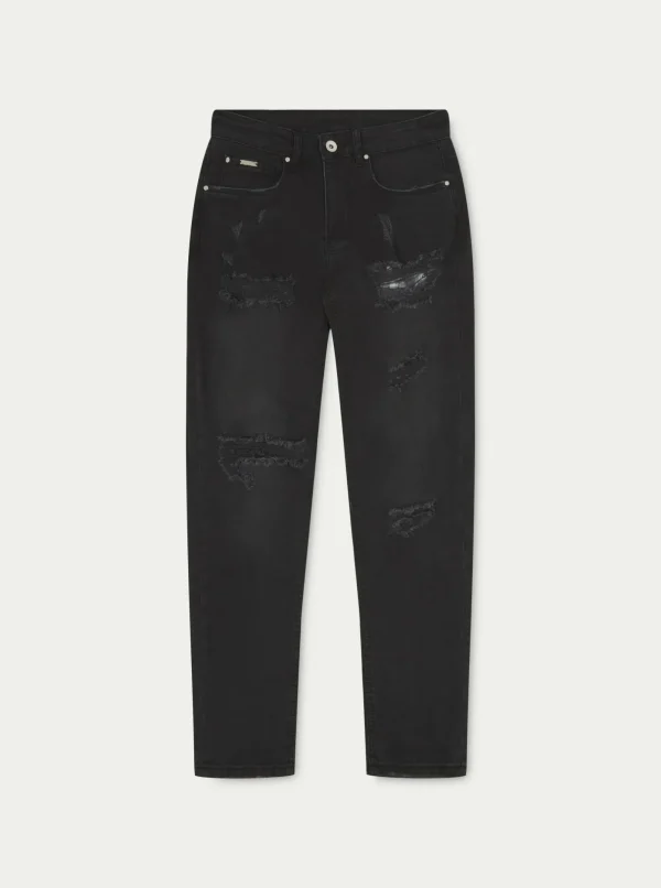 The Couture Club Bottoms-Rip And Repair Stacked Jeans