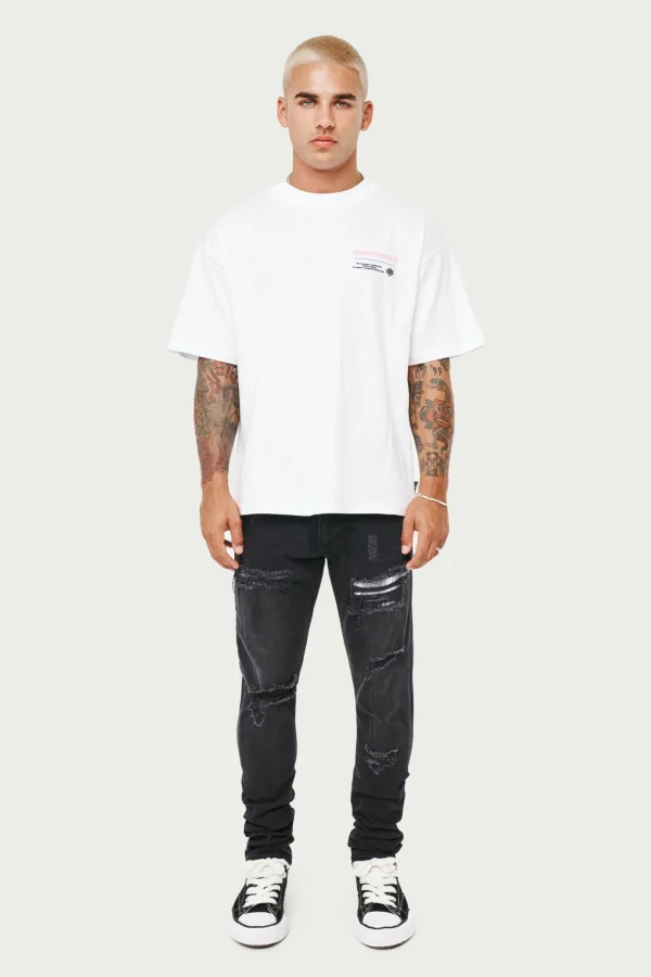 The Couture Club Bottoms-Rip And Repair Stacked Jeans