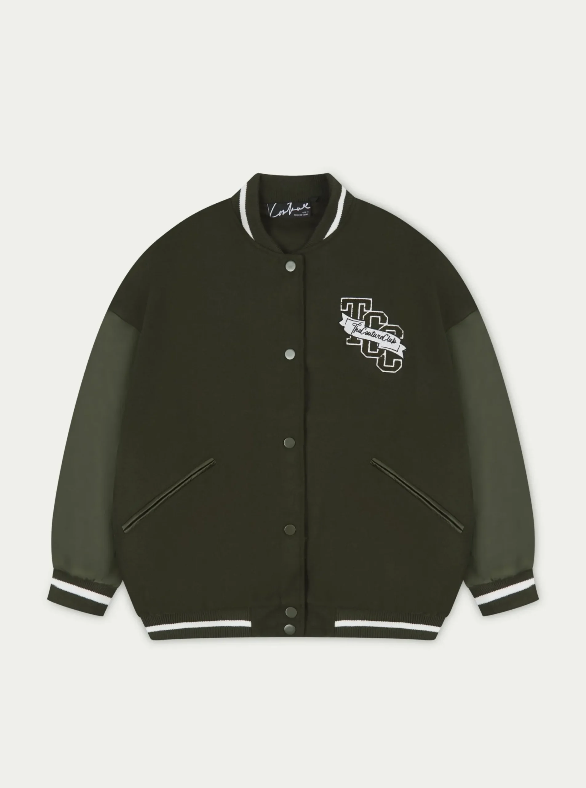 satin_sleeve_oversized_va_0.webp The Couture Club Coats & Jackets-Satin Sleeve Oversized Varsity Jacket