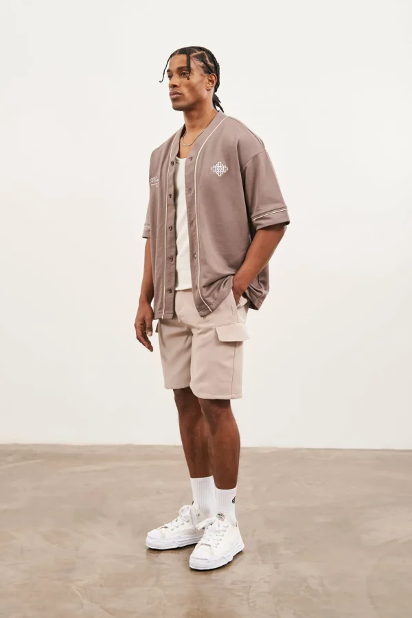 The Couture Club T-Shirts-Script Jersey Baseball Shirt