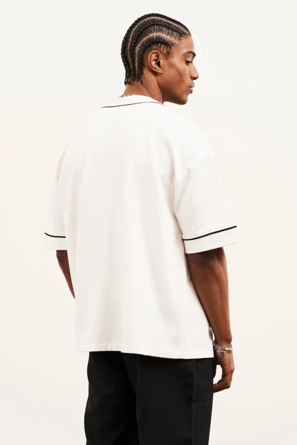 The Couture Club T-Shirts-Script Jersey Baseball Shirt