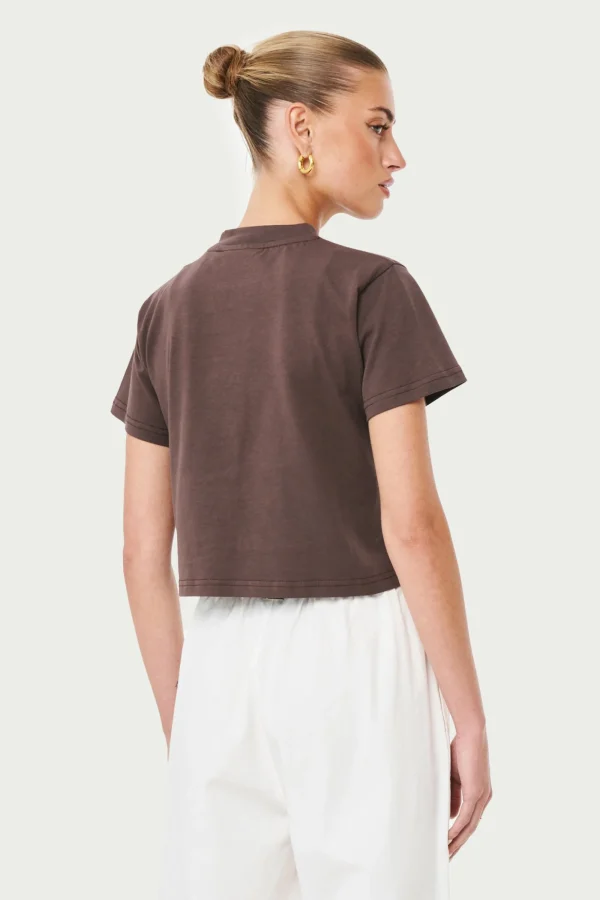 The Couture Club T-Shirts-Script Vintage Cropped T-Shirt