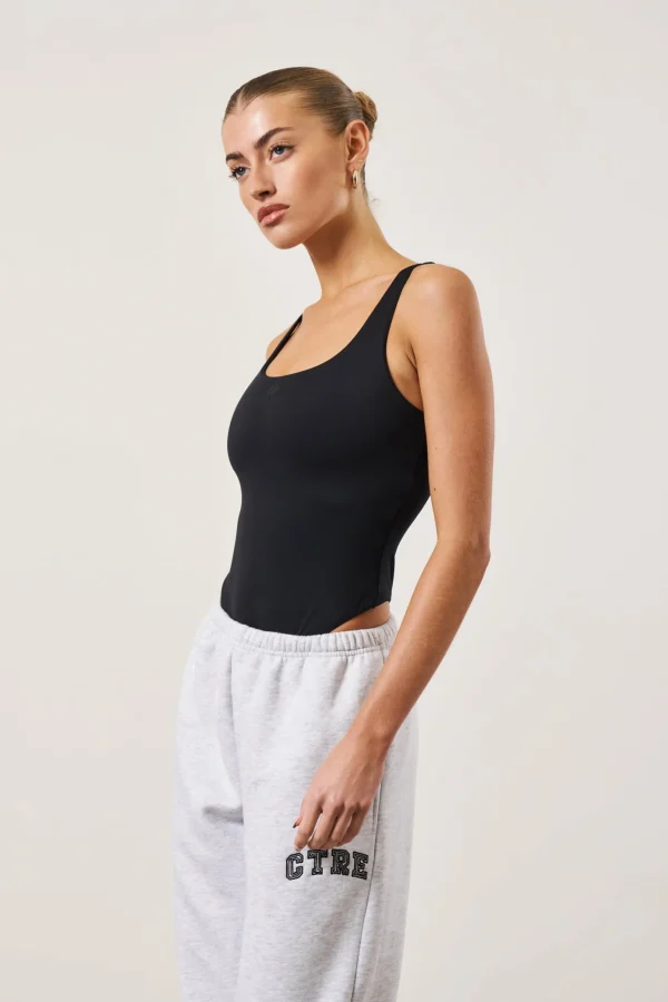 The Couture Club Tops-Sculpting Jersey Scoop Neck Bodysuit