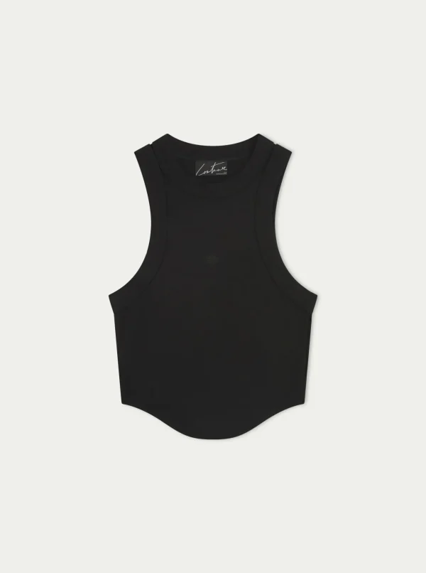 The Couture Club Tops-Sculpting Stretch Emblem Racer