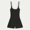 The Couture Club Tops-Sculpting Stretch Emblem Contrast Piping Unitard