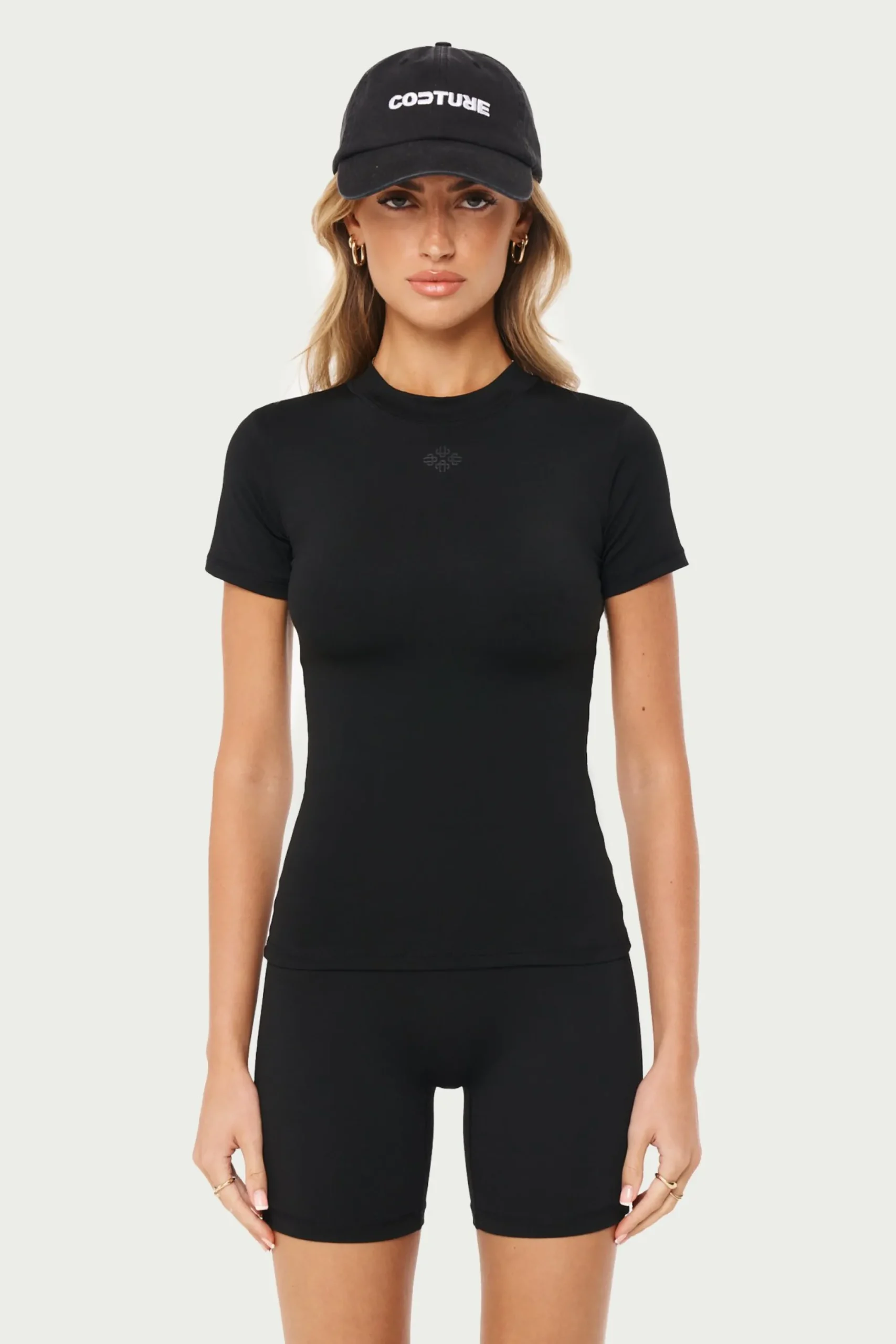 sculpting_stretch_emblem__1-8.webp The Couture Club T-Shirts-Sculpting Stretch Emblem Baby Tee