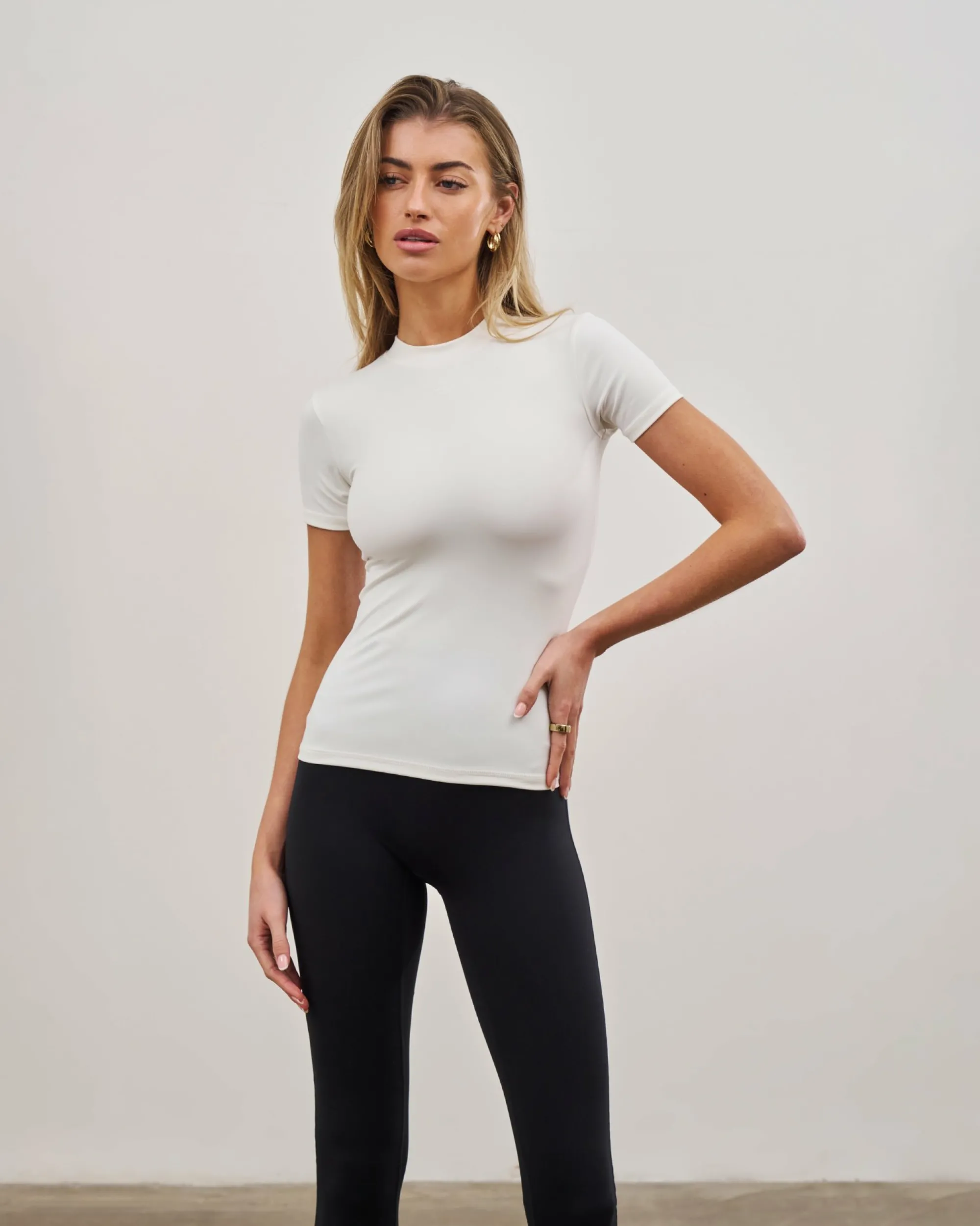 sculpting_stretch_emblem__4-9.webp The Couture Club T-Shirts-Sculpting Stretch Emblem Baby Tee