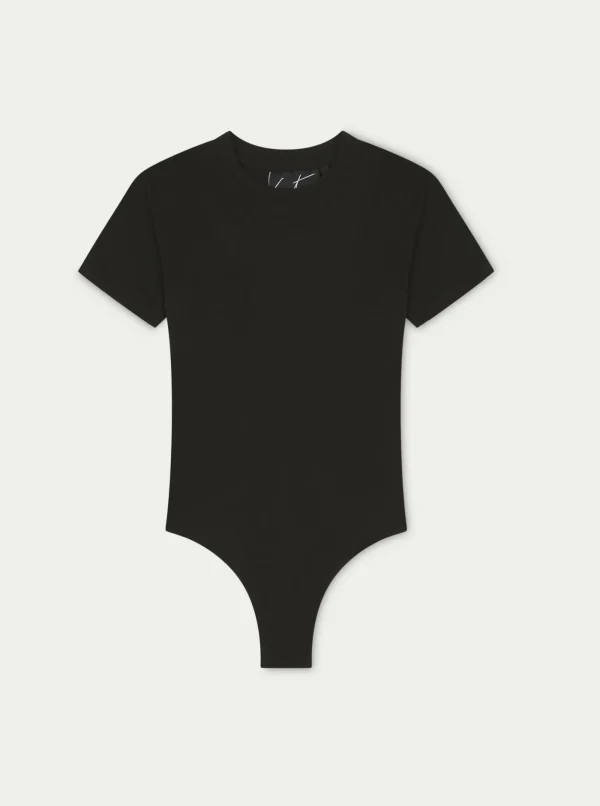 The Couture Club Tops-Short Sleeve Fitted Bodysuit