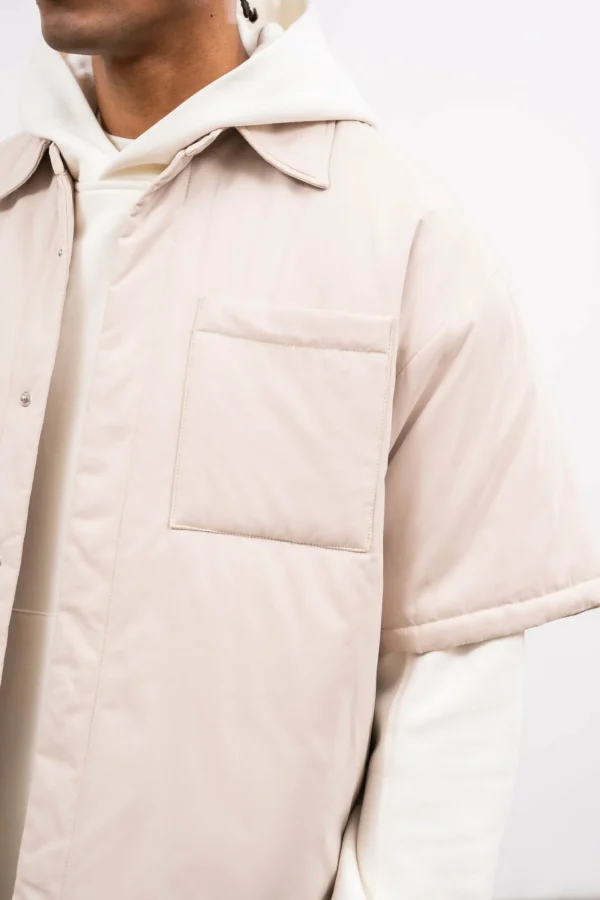 The Couture Club Shirts-Short Sleeve Padded Shirt