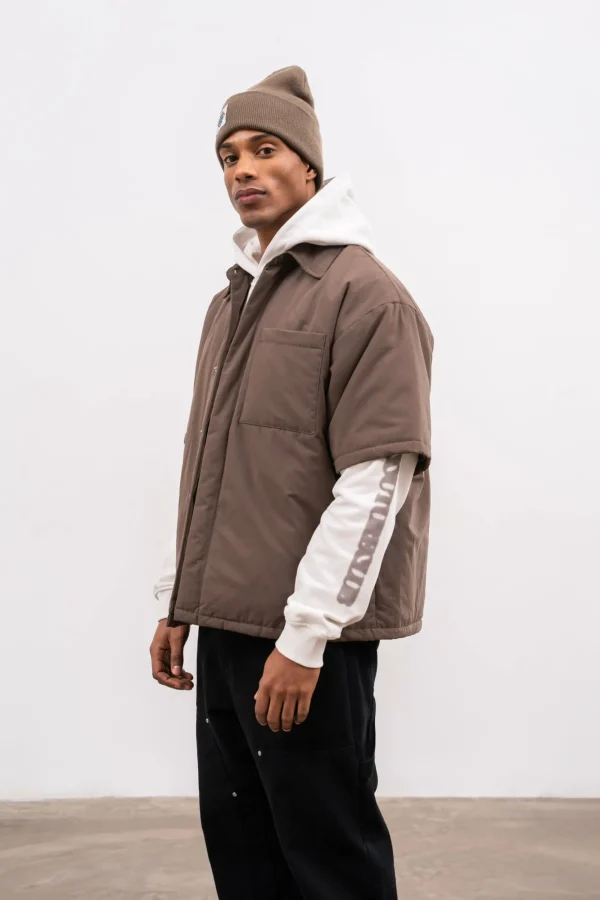 The Couture Club Shirts-Short Sleeve Padded Shirt