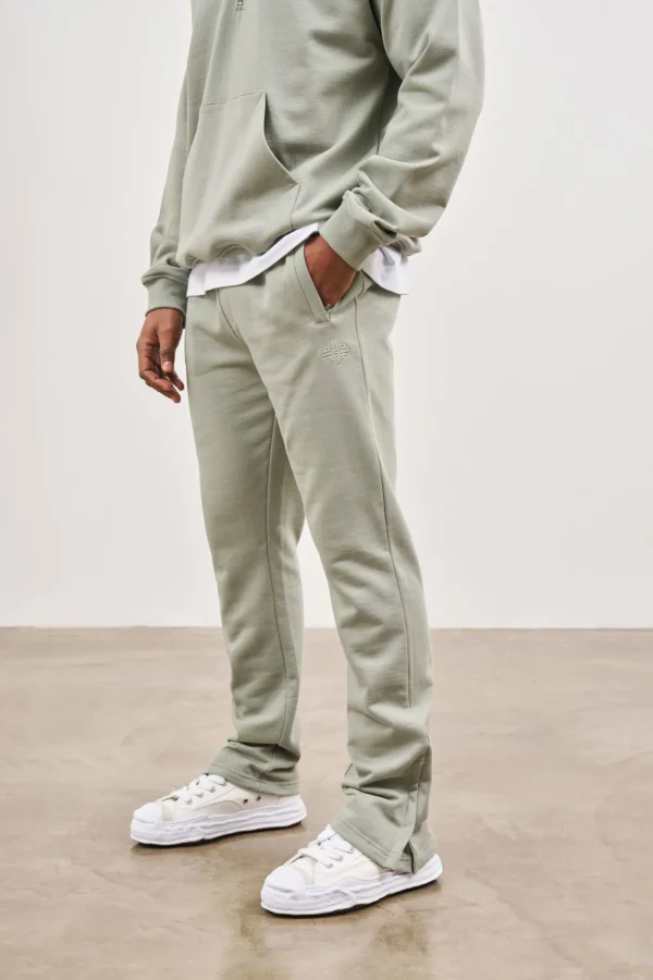 The Couture Club Tracksuits-Straight Leg Embroidered Emblem Joggers