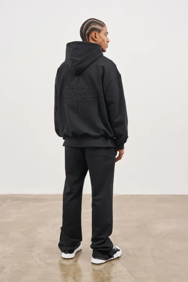 The Couture Club Tracksuits-Straight Leg Embroidered Emblem Joggers