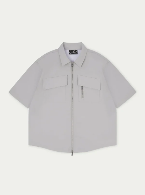The Couture Club Twinsets-Technical Heavyweight Zip Overshirt