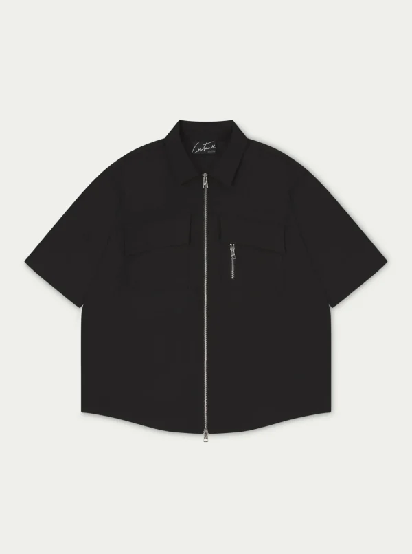 The Couture Club Twinsets-Technical Heavyweight Zip Overshirt