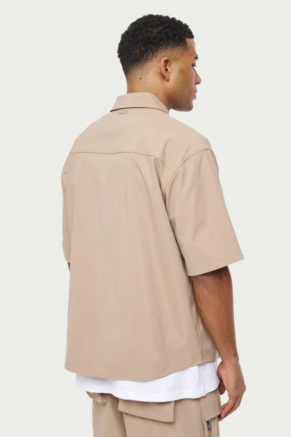 The Couture Club Twinsets-Technical Heavyweight Zip Overshirt