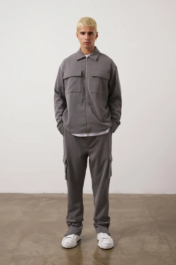 The Couture Club Twinsets-Technical Rib Smart Cargos