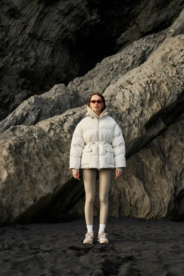 The Couture Club Coats & Jackets-Tie Waist Pleated Puffer Coat