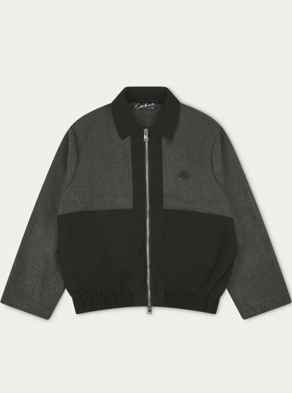 The Couture Club Coats & Jackets-Tweed Panelled Bomber Jacket