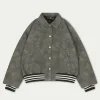 The Couture Club Coats & Jackets-Vintage Look Oversized Faux Leather Bomber