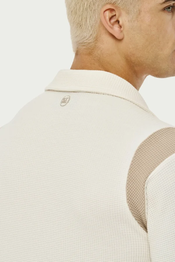 The Couture Club Shirts-Waffle Tonal Textured Shirt