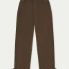 The Couture Club Bottoms-Woven Canvas Distressed Trouser