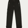The Couture Club Cargo Pants-Zip Detail Wide Leg Jersey Cargo Joggers