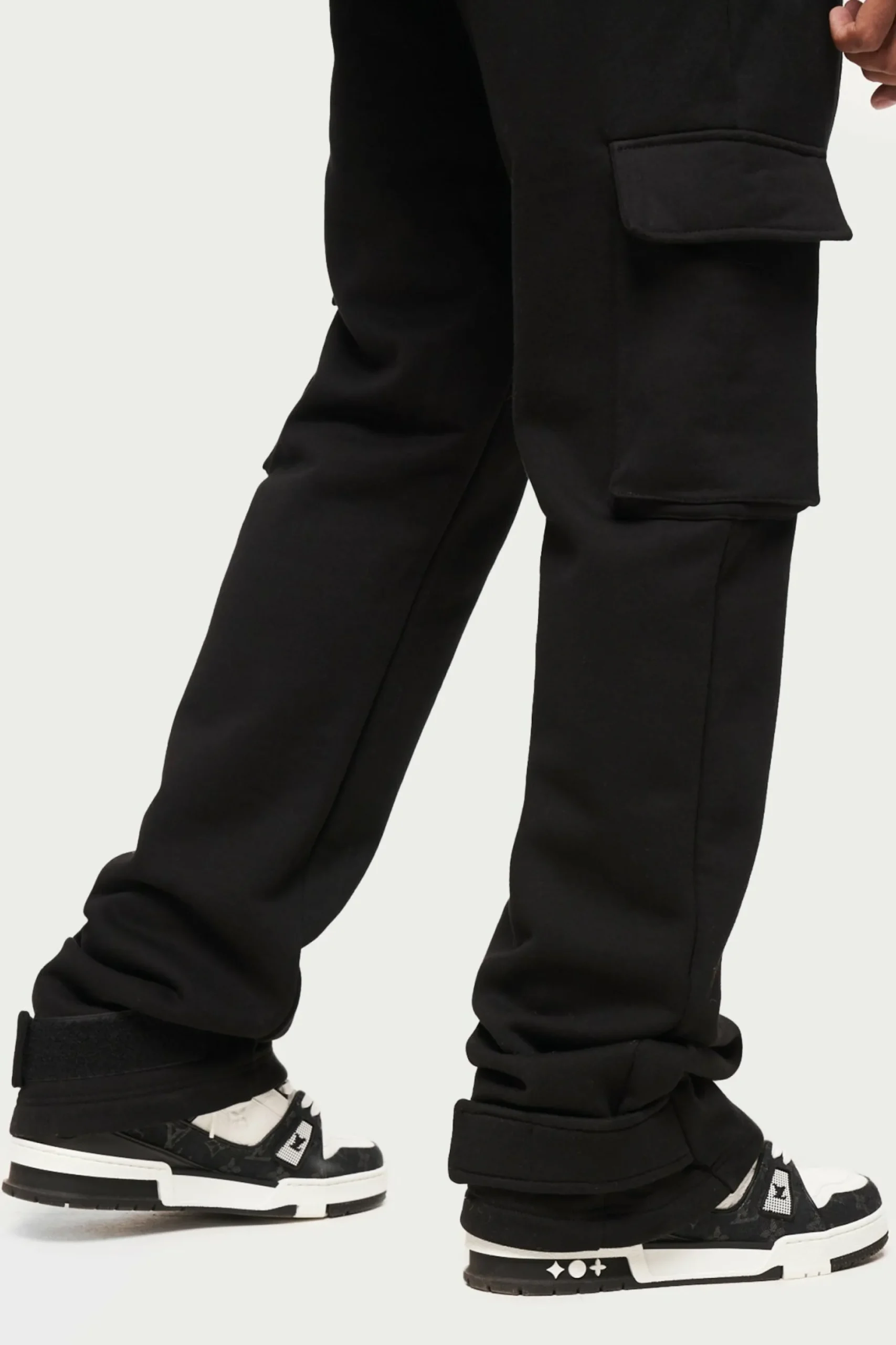 zip_detail_wide_leg_jerse_3.webp The Couture Club Cargo Pants-Zip Detail Wide Leg Jersey Cargo Joggers