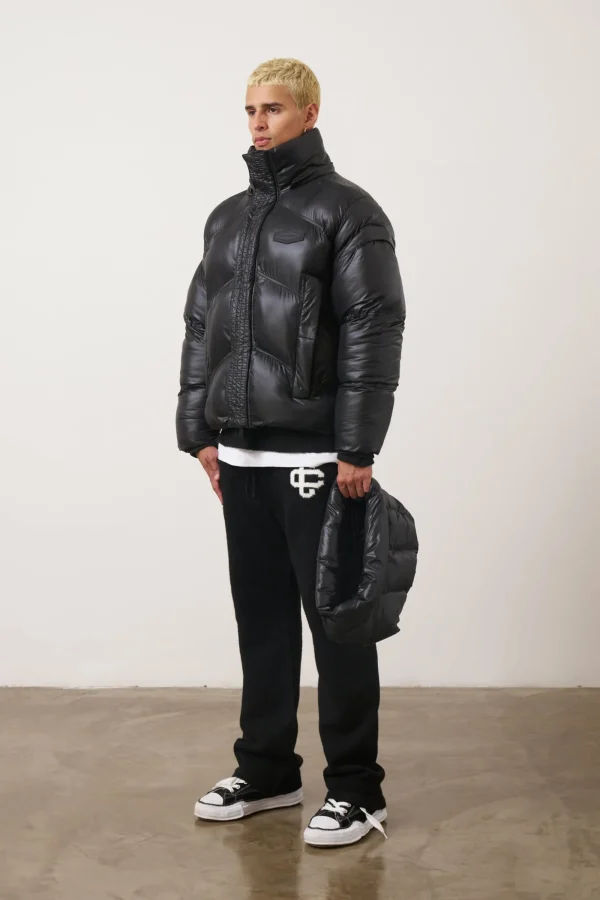 The Couture Club Coats & Jackets-Zipper Sleeve Detail Puffer
